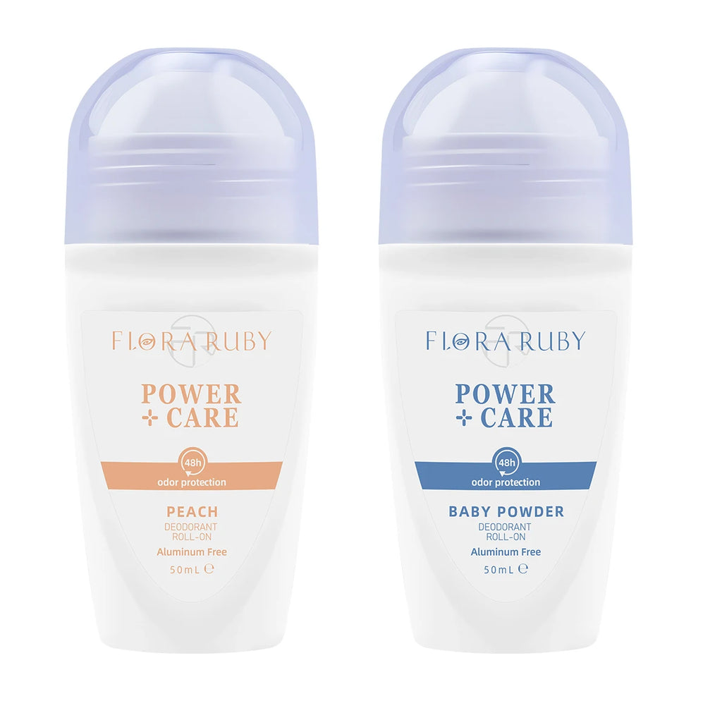 Flora Ruby Light Purple Series Deodorant Roll On All-purpose Deodorant Roll Aluminum Free Easy To Carry 50g Oasis Select BabyPowder And P