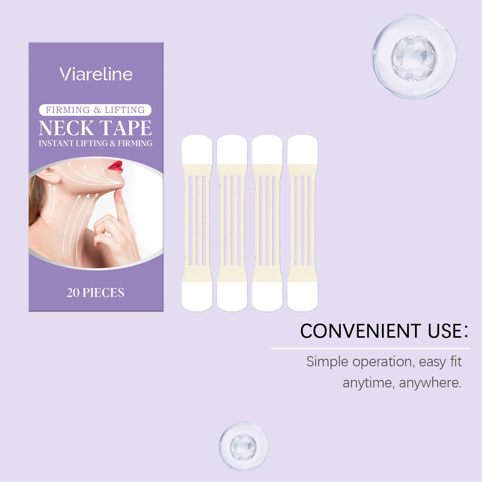 VIARELINE Neck Tightening Patch Enhance Elasticity Reduce Fine Lines Relieve Roughness Improving Relaxation Neck Soothing Patch Oasis Select