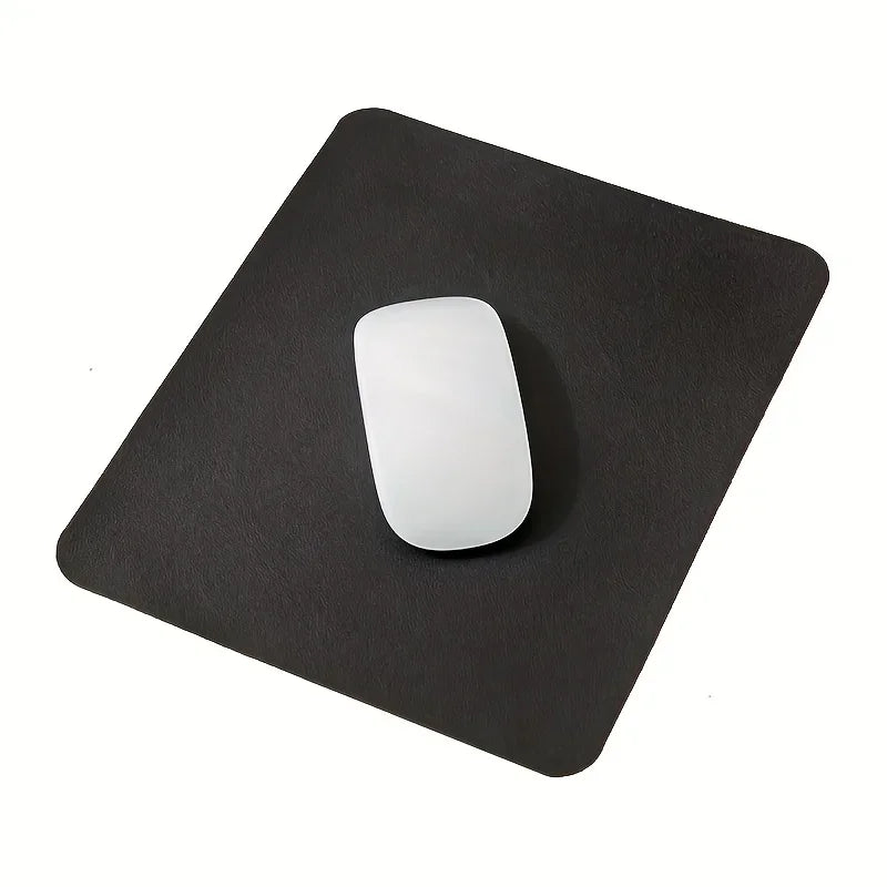 Small PU mouse pad Non-Slip Gaming Desktop Leather Mouse Pad Waterproof Anti-Scratch Easy To Clean Mat For PC Laptop Desktop Oasis Select black 19x23cm
