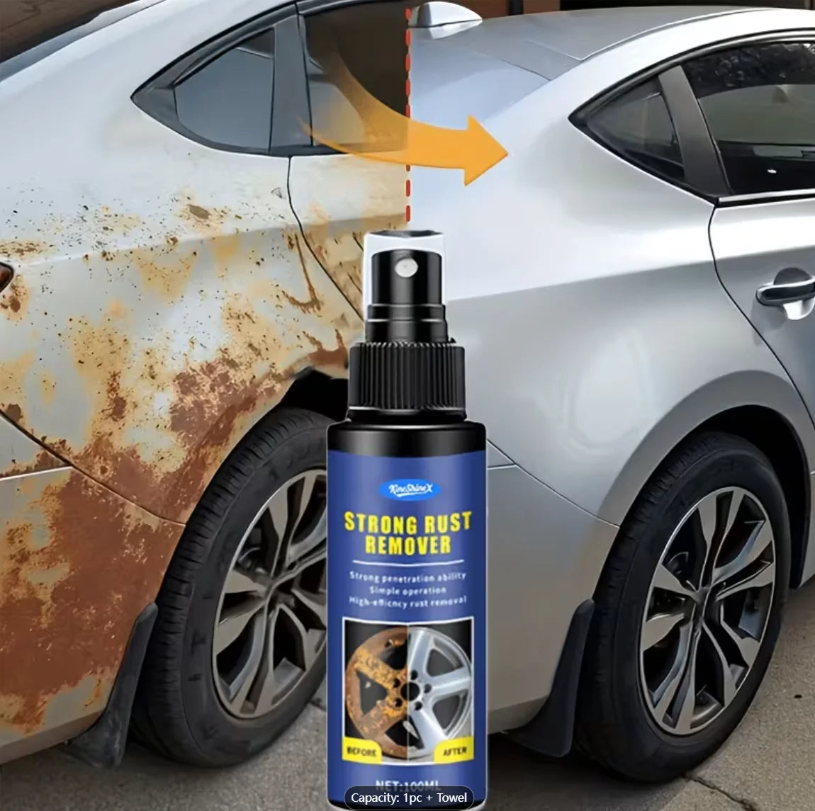 Metal Rust Removal Spray. It has a wide range of applications, is easy to spray, and leaves no residue. An ideal choice for auto Oasis Select