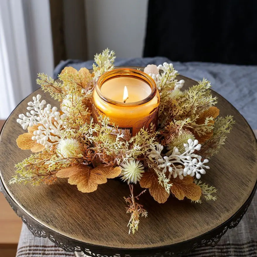 Halloween Dark-Style Candle Holder Wreath | Table Decor