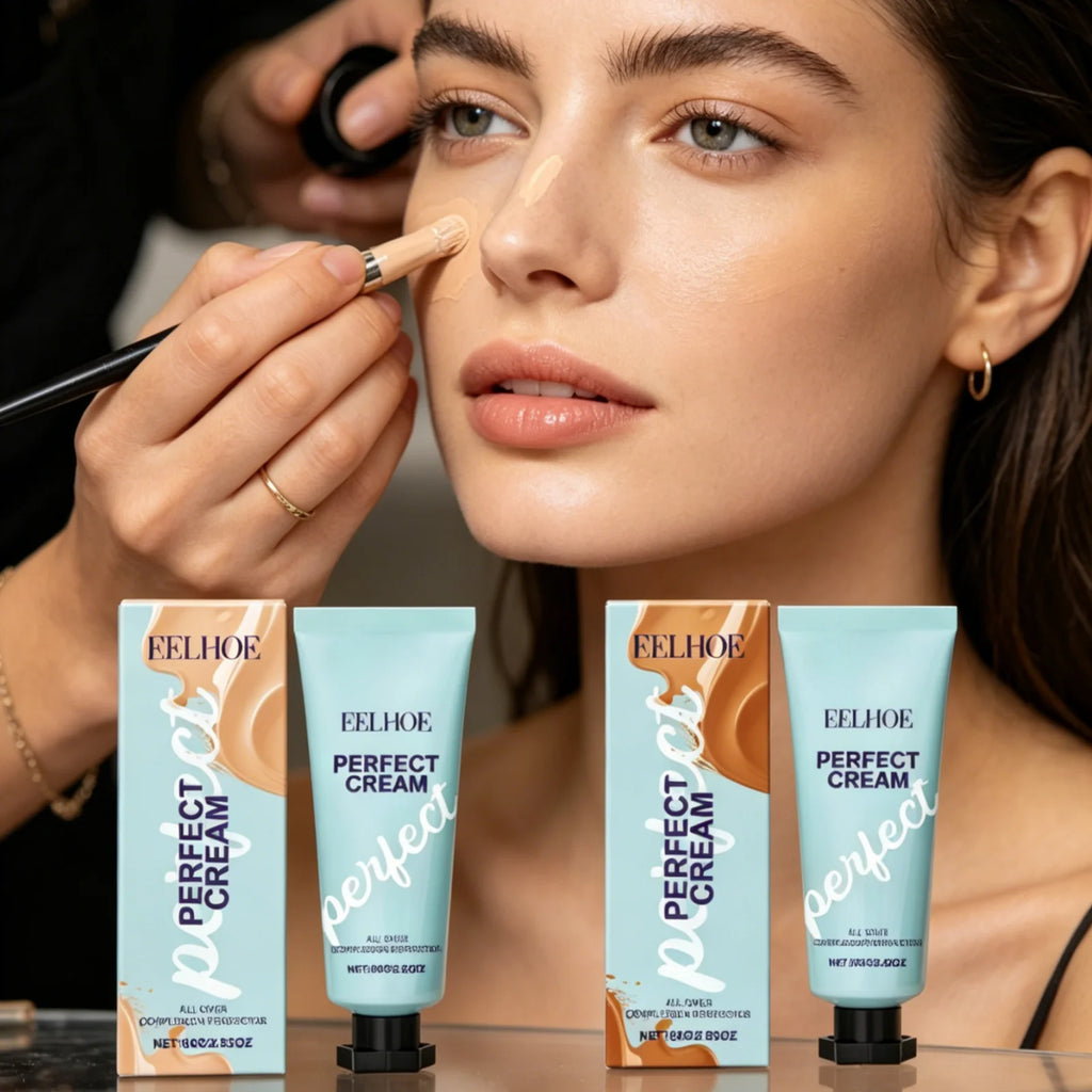 EELHOE Full Coverage Concealer Even Skin Tone Flawless Coverage Deep Moisturizing Waterproof Daily Makeup Complexion Perfector Oasis Select