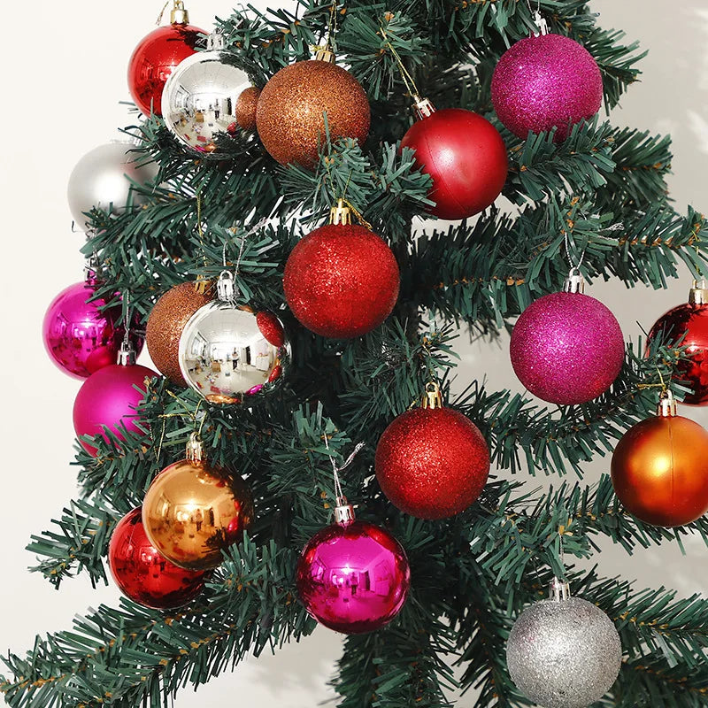 24pcs 3cm Christmas Balls Christmas Tree Ornaments Ball Xmas Hanging Tree Pendants Home Party Christmas Tree Decor New Year Gift Oasis Select