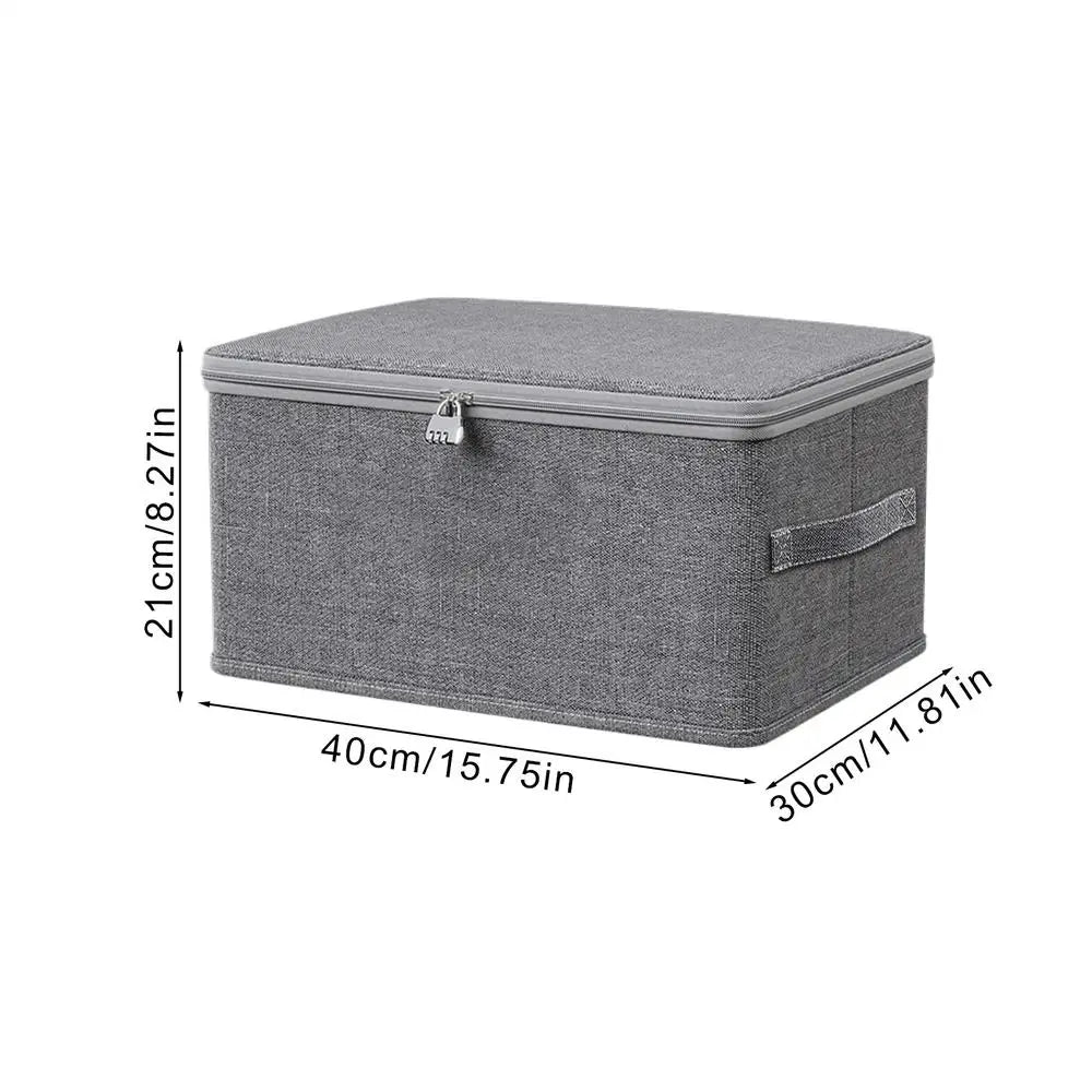 Locking Storage Box Organiser Box Lockable for Clothes Snacks Food Chest Lockout Utility Container for Jeans Oasis Select L Grey