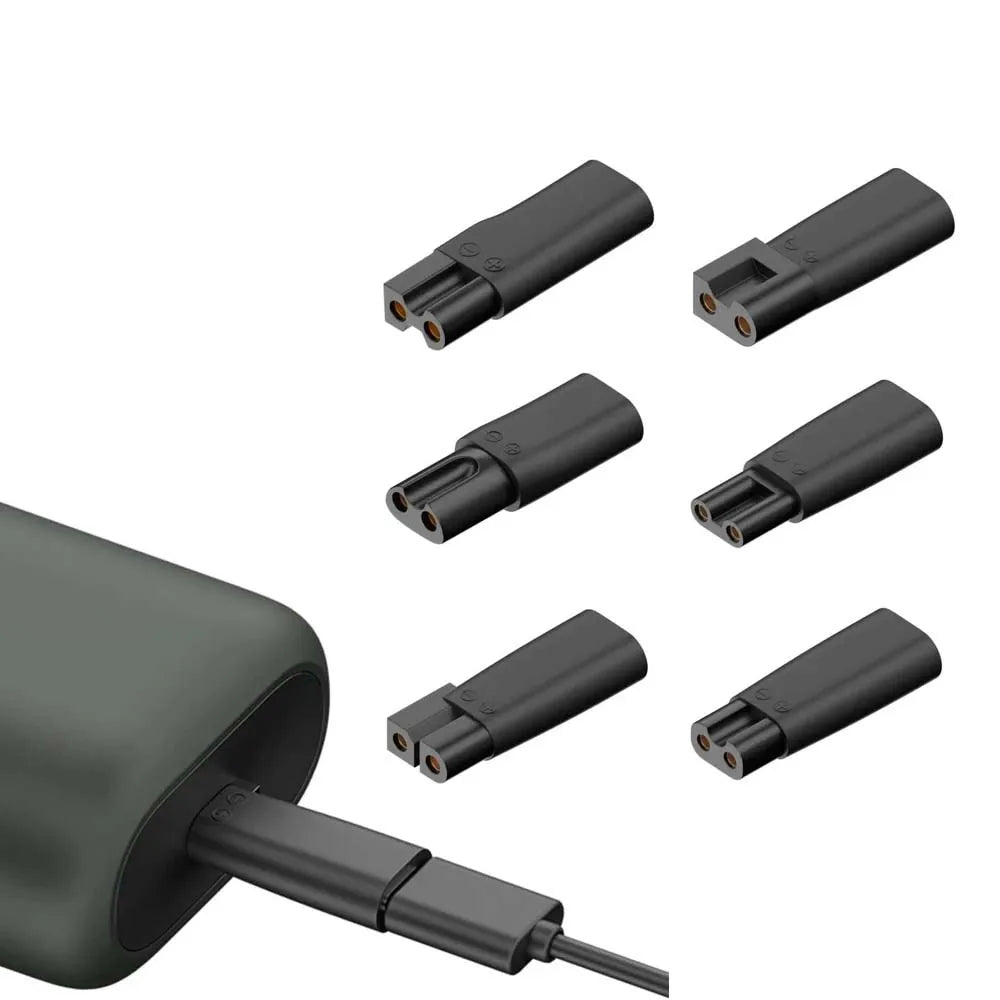6-Pack Type-C USB Charger Adapter for Clippers & Trimmers USB Charger Adapter Oasis Select