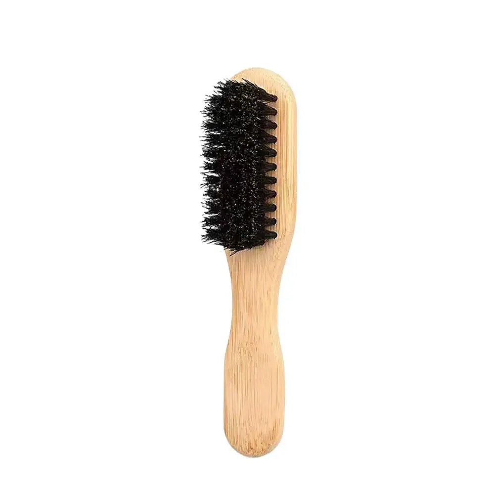 Natural Boar Bristle Beard Brush Wooden Handle Men's Grooming Tool for Clean Beard Oil Hair Styling Fade Cleaning Brush Oasis Select A