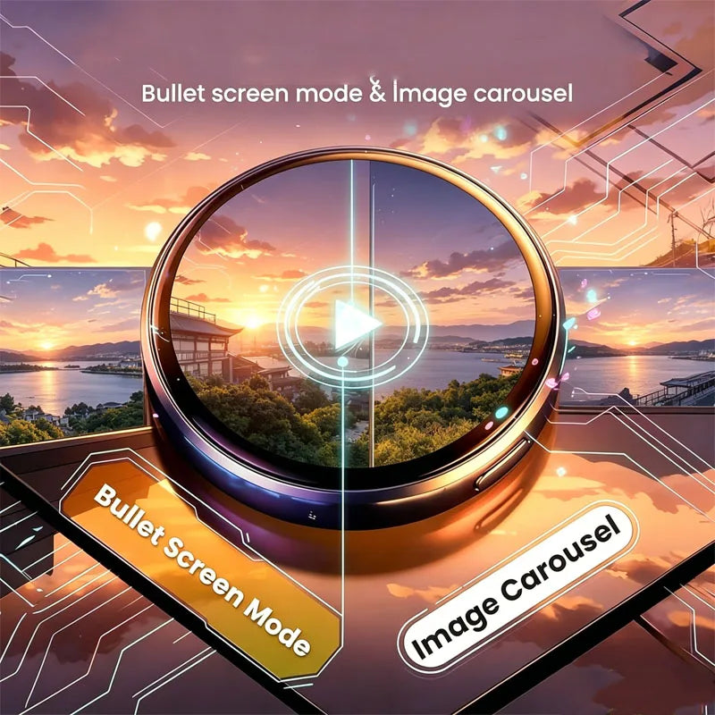 HD Touch Screen Smart Anime Electronic Badge with Video and GIF Display for Backpack Cosplay Durable Unique Gift Oasis Select