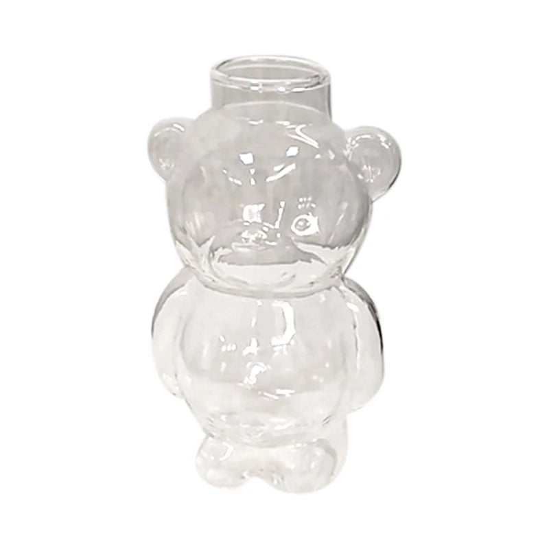 WISH Network Celebrity Restaurant Bear Coffee Cup Cute Cartoon Glass Juice Cup Milk Tea Cup Capacity 320Ml Oasis Select Transparent NONE <50ml