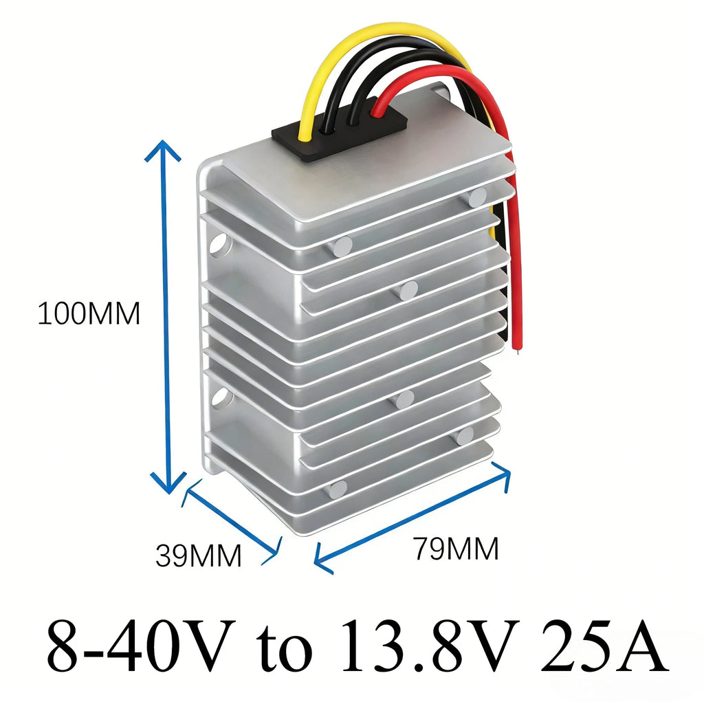 8V-40V to 12V 13.8V 19V 3A 6A 10A 15A 20A 25A 30A DC DC Voltage Stabilizer Power Converter Regulator Boost Buck LED Solar Car Oasis Select 8-40V to 13.8V 25A