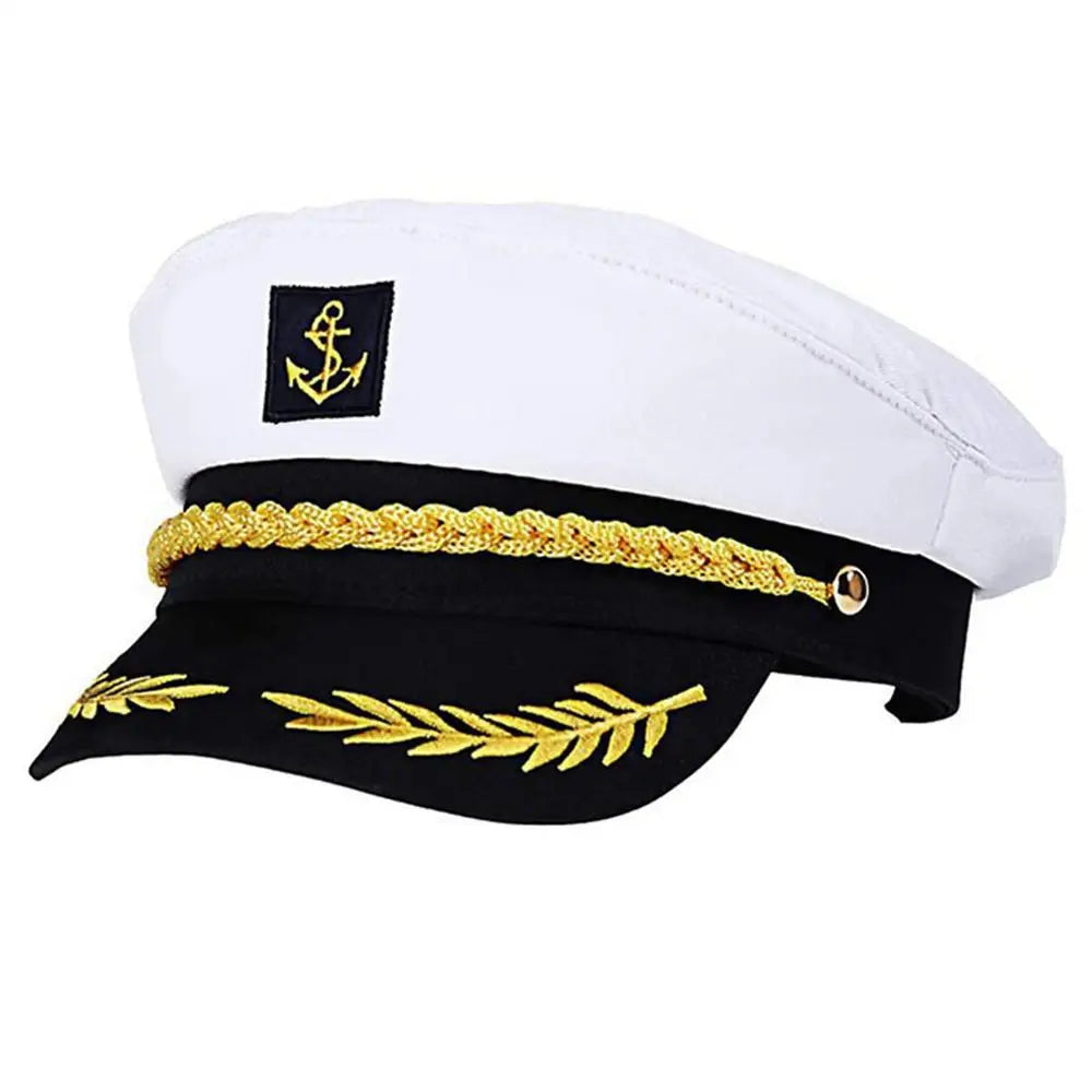 Yacht Rock Party Attire Women Adjustable Yacht Sailor Hat Costumes Apparel For Sailing Oktoberfest Nautical Boating Beach Ship Oasis Select White One Size