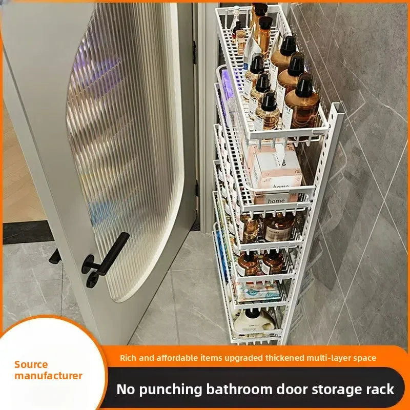 Multi-layer adjustable kitchen cabinet wall condiment seasoning rack No punching wall hanging storage shelf Oasis Select