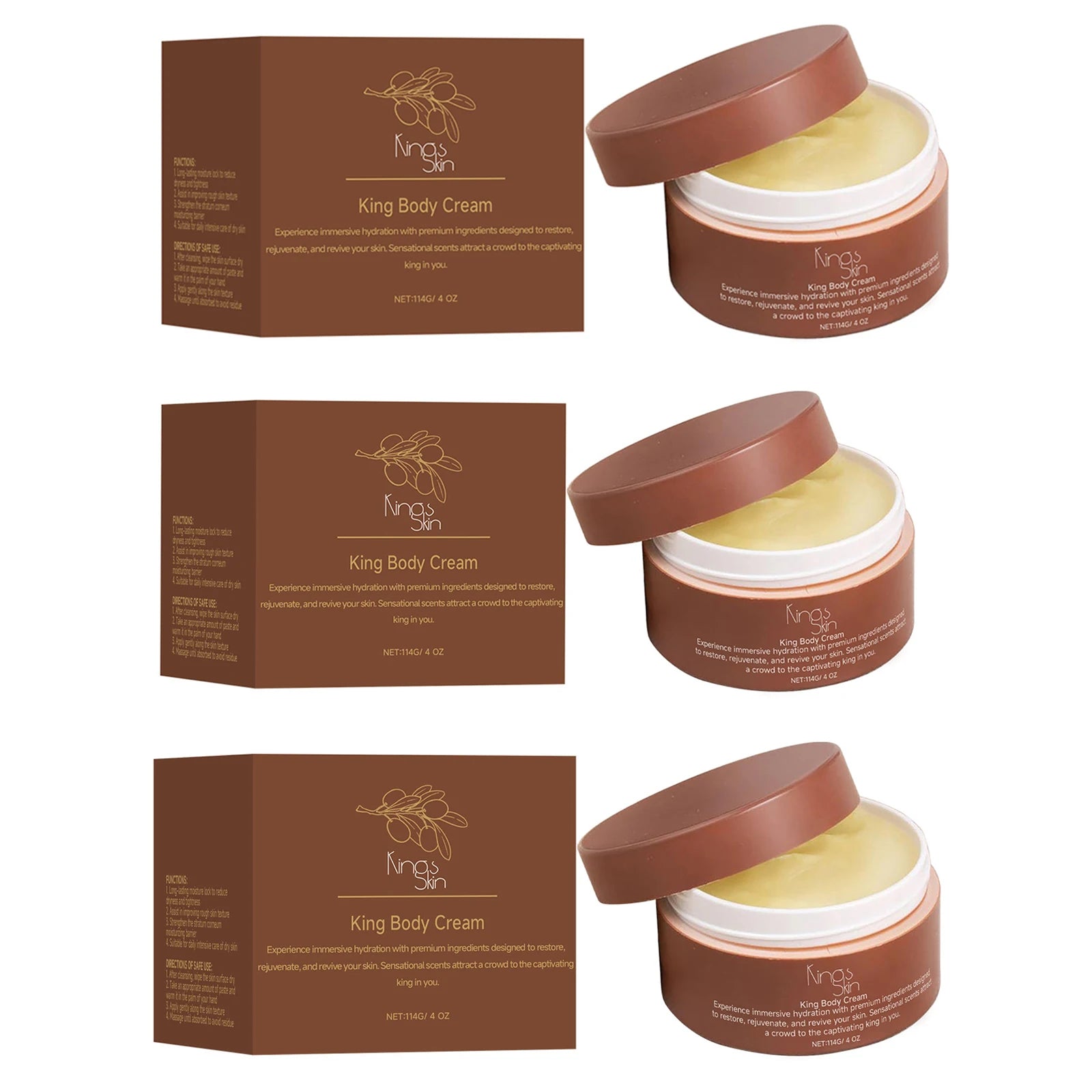 Shea Butter Moisturizing Cream Deep Nourishment Suitable Anti Aging Firming Cream Targets for Sensitive Skin Repler Whitening Oasis Select 3 PCS