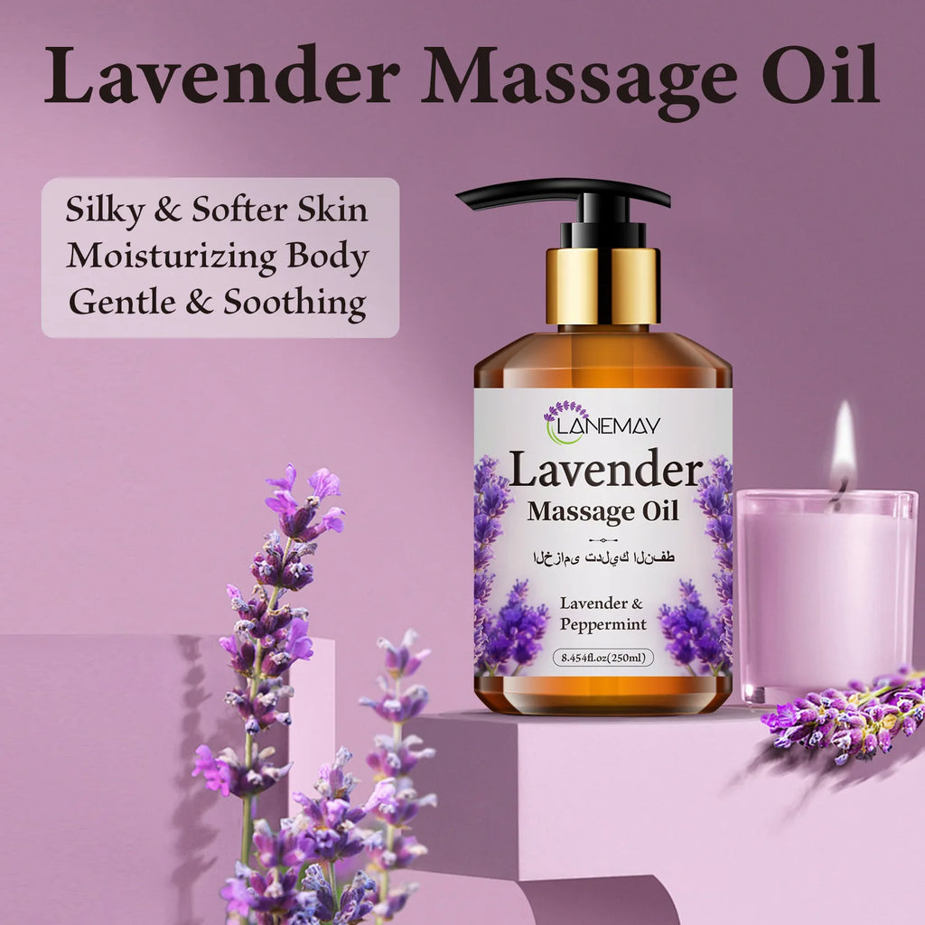 Lavender Massage Oil – Moisturizing & Calming Body Oil 250ml