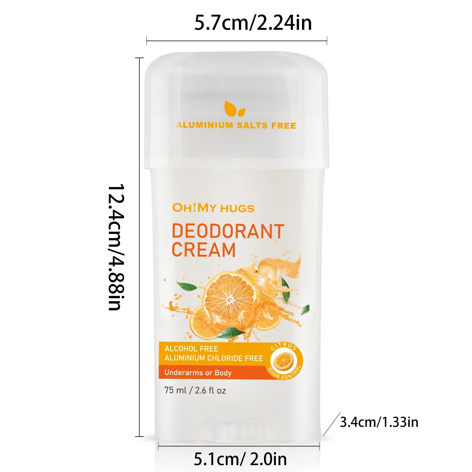 YURHERSU Orange Deodorizing Cream – Unisex Fresh Scent Stick