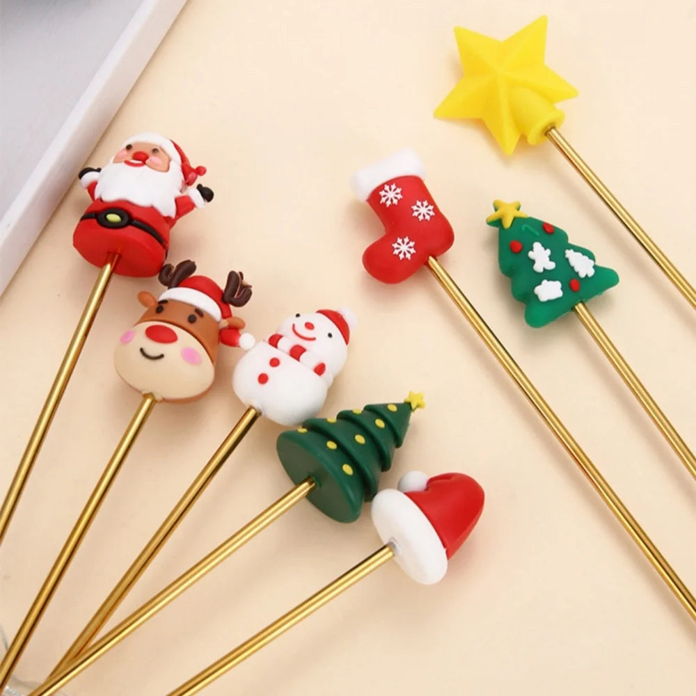 1Pcs Stainless Steel Stirring Sticks Christmas Decorative Drink Stirrers for Coffee Tea and Cocktail for Party and Bar Use Oasis Select