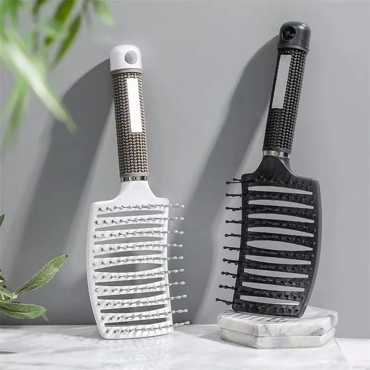 Professional Curved Vented Detangling Brush – Wet & Dry Hair