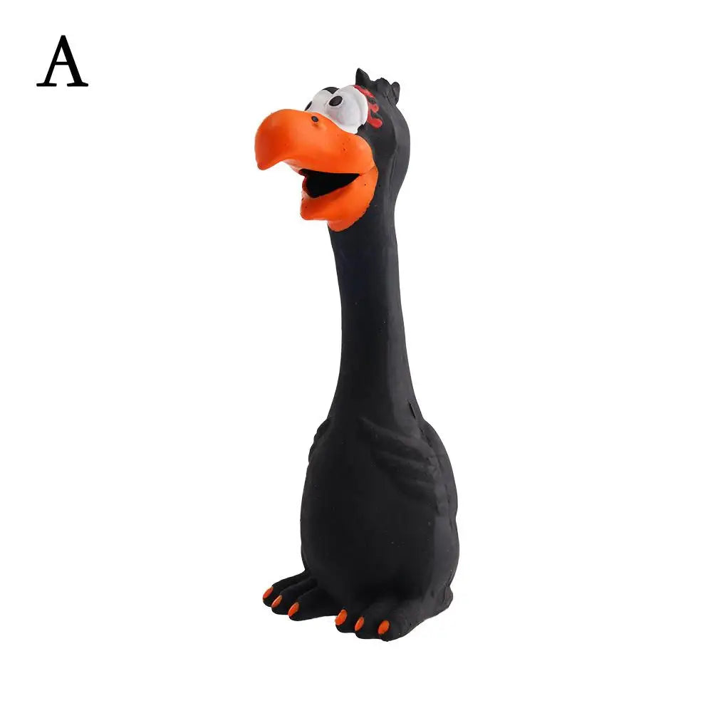 New Squeak Dog Toy Chew Bone Squeaky Ball Chicken Sound Dog Toys Tooth Grinding Training Pet Toy Supplies Dog Accessories Oasis Select black
