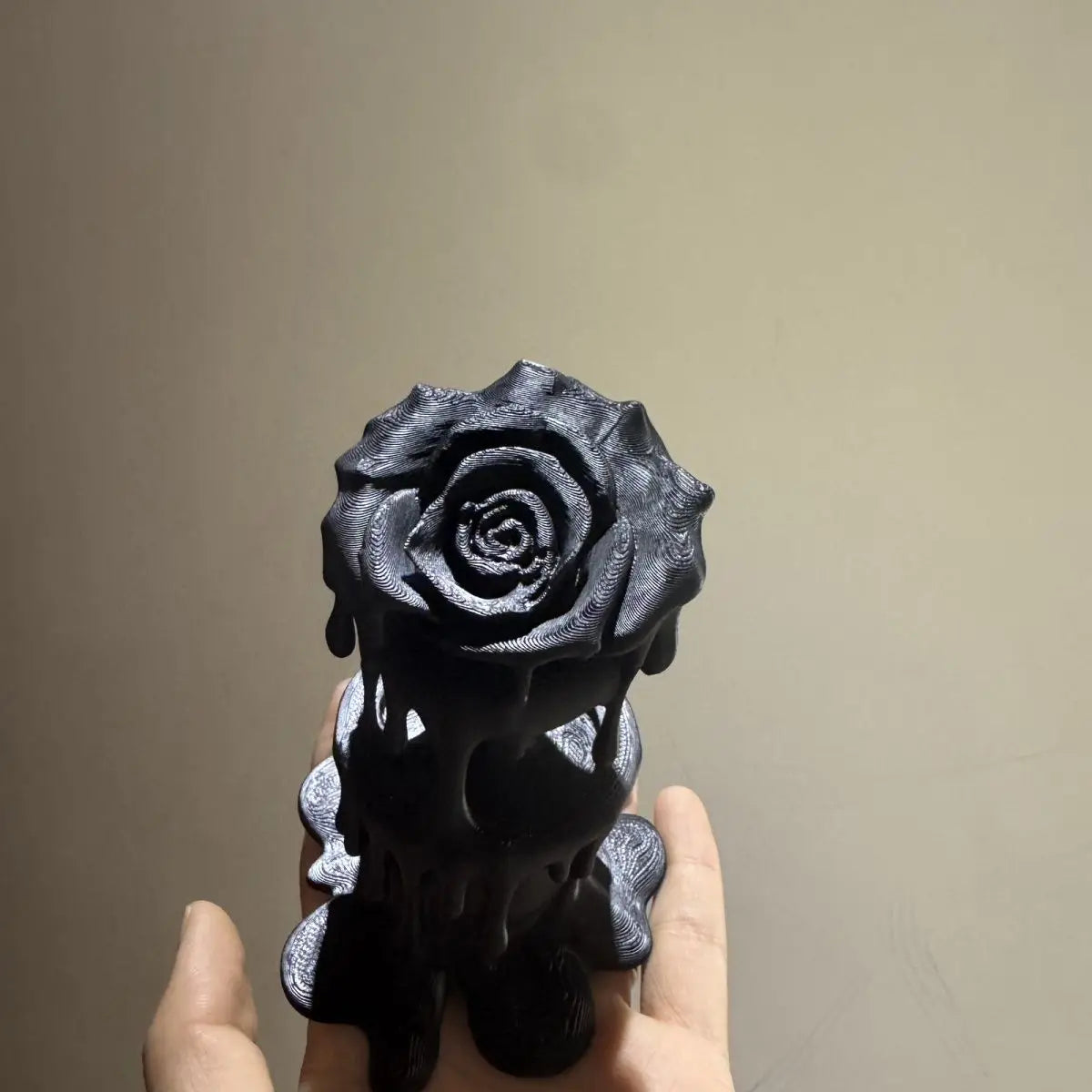 Melting Dripping Rose Figurines Liquid Drop Flower Statue Ornaments for Home Table Shelf Decoration Romantic Wedding Lover Gifts Oasis Select