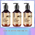 Castor Oil Curl Activator Cream - Defined Coily/Wavy Hair, Humidity Resistance, Non-Greasy Formula, Safe for Color-Treated Hair Oasis Select 100ML-3PCS
