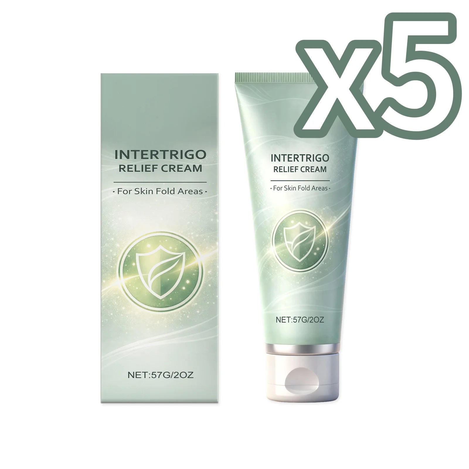 Intertrigo Relief Cream Soothe Discomfort Calm Redness Repair Skin Barrier Relief Skin Fold Areas Lasting Body Skin Care Cream Oasis Select 57g Boxed X 5PCS