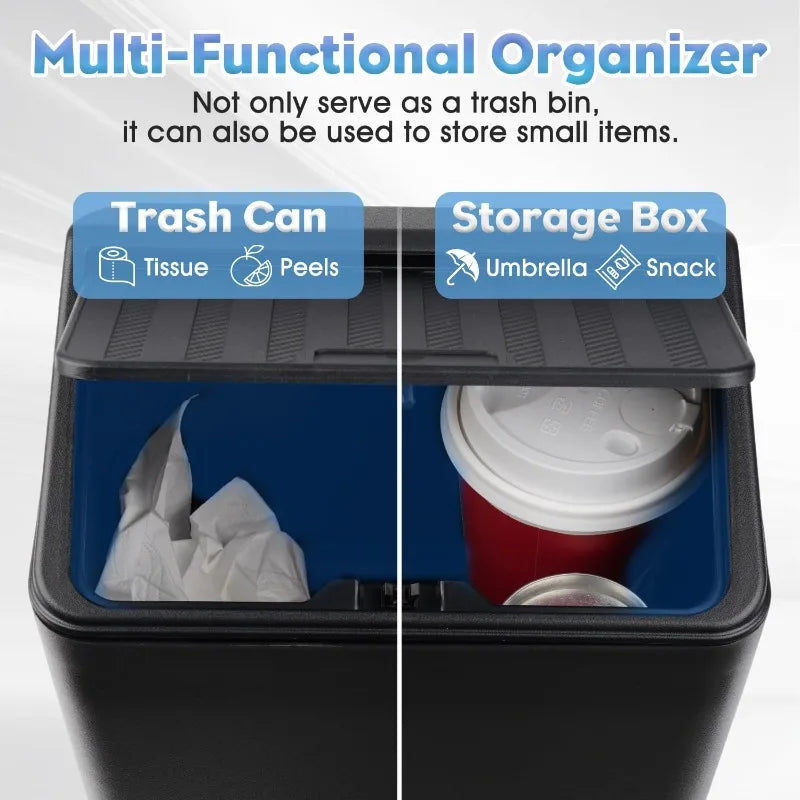 For Tesla Model Y Juniper 2025 Easy Clean Detachable Rear Seat Trash Can Rear Middle Garbage Bin Under Seat Storage Box Tray Oasis Select