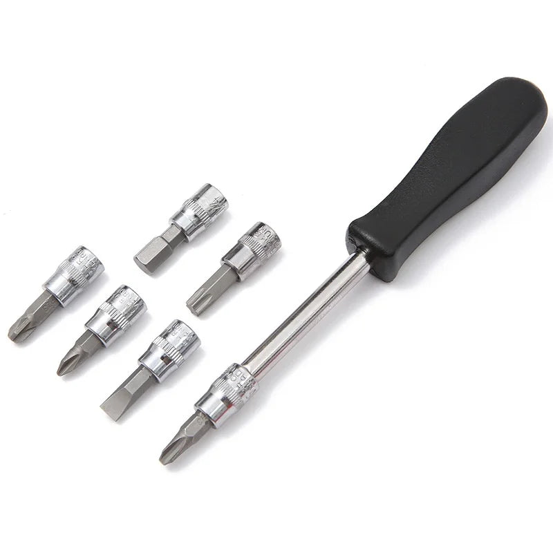 JUSTINLAU 1/4 Ratchet Wrench Set Home Hardware Repair Kit 46 Pieces Automotive Tool Screwdriver and Drill Bit Ratchet Set Oasis Select