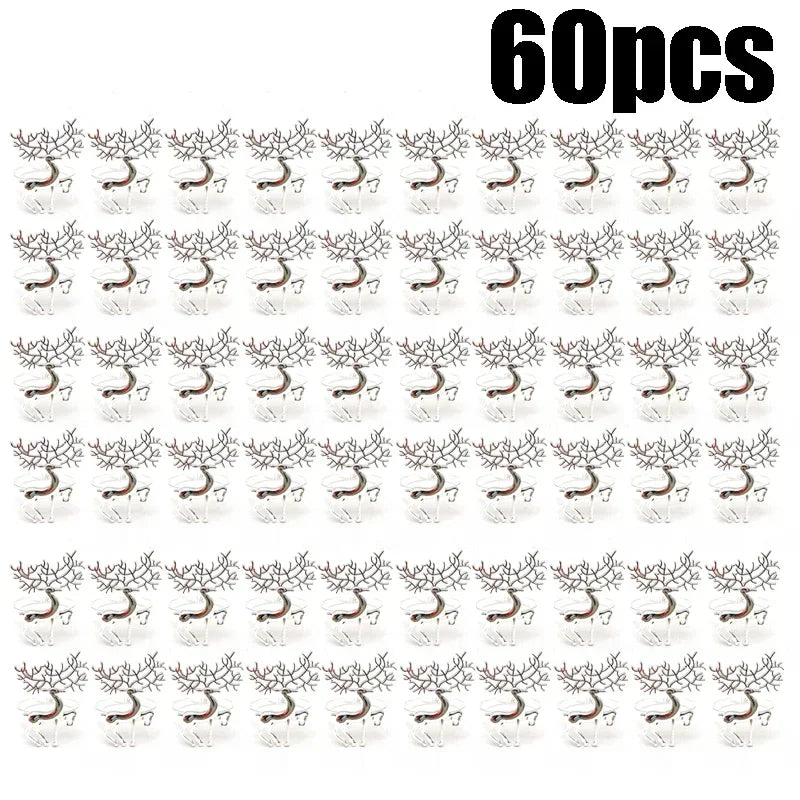 60-Pack Gold Elk Christmas Napkin Rings – Festive Table Decor