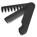 Barber Hair Clipper Folding Combs Multifuncional Plastic Wide Tooth Oil Head Comb Beard Combing Two In One Styling Tools Oasis Select black