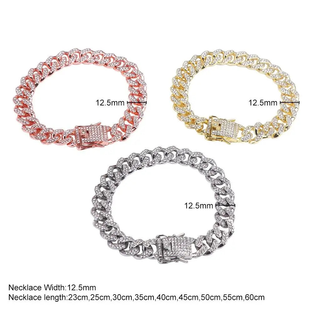 Rhinestone Dog Jewelry Necklace | Jeweled Pet Chain Collar Pet Jewelry Collar Oasis Select