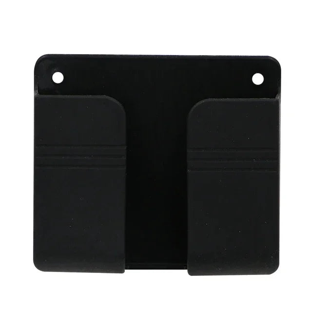 1pc Wall Mounted Storage Box Multifunction Punch Free Organizer TV Remote Control DIY Mobile Phone Plug Charging Holder Stand Oasis Select black-1pc 1