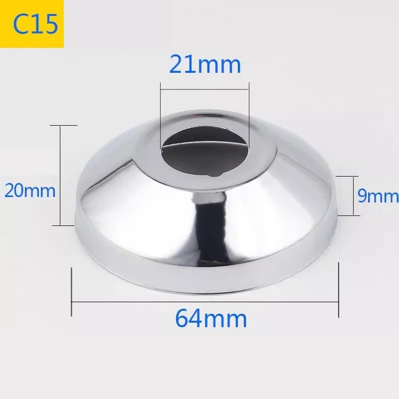 2PCS Stainless Steel Water Pipe Connector 1/2"3/4"1"Faucet Decorative Cover Heighten Valve Panel Shower Kitchen Tap Accessories Oasis Select C15-2pcs