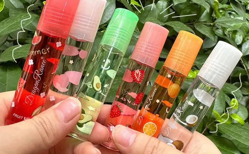 Lip Hydrating 6 Colors Roll-on Fruit Essence Lip Balm Lip Oil Moisturizing Mirror Lip Gloss Transparent Lipstick Primer Makeup Oasis Select