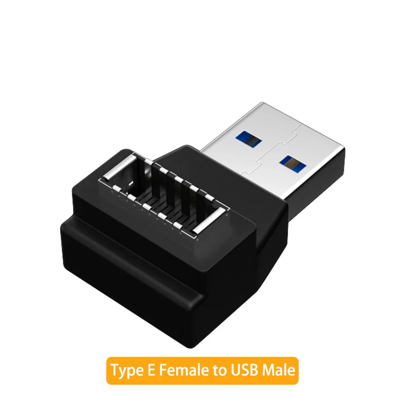 USB 3.1 Type E to USB-C Front Panel Header Adapter – 10Gbps USB Header Adapter Oasis Select E Female to A Male