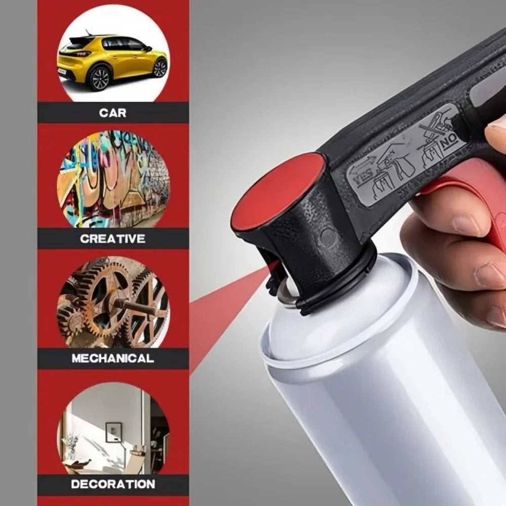 1 Pcs Plastic Portable Spray Paint Handle, Universal Reusable Car Color Changing Film Pasting Self Spraying Hand Spray Gun Oasis Select