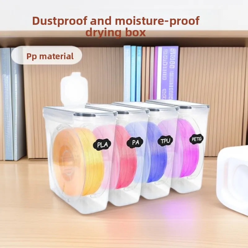 1-4pcs 3D Printer Filament Dry Box Sealed Dustproof Moisture Proof Storage Container for Universal Spool Holder Oasis Select