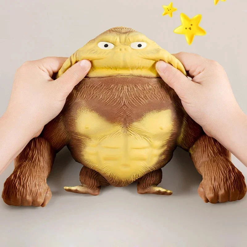 Cute Gorilla Figurines Humorous Expression Monkey Statues Stretchable Squeeze Animal Figure Office Ornament Home Decoration Oasis Select