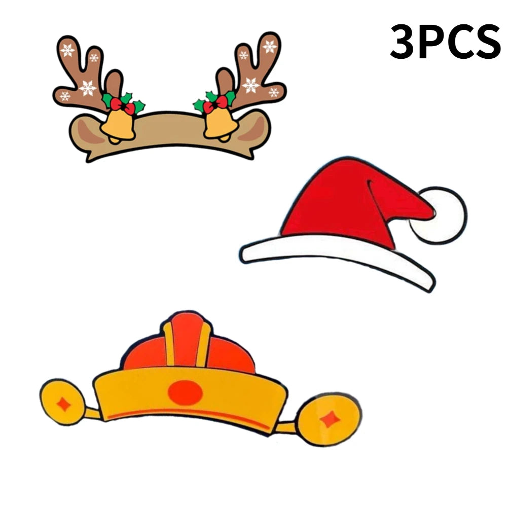 Tesla Christmas Emblem Sticker – Santa Hat, Elk & Festive Designs