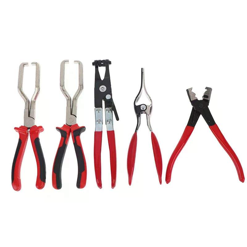 4Pcs Hose Clamp Pliers Car Oil Pipe Separation Pliers Filter Clamp Pliers Professional Auto Repair Tools Labor-Saving Design Oasis Select