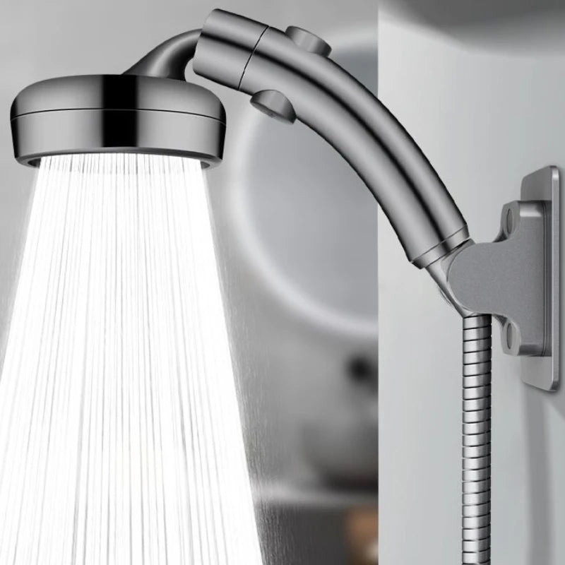 1pc Dual Modes Shower Head With Stop Button Booster Shower Head Handheld Rainfall Showerhead Faucet Bathroom Accessories Oasis Select