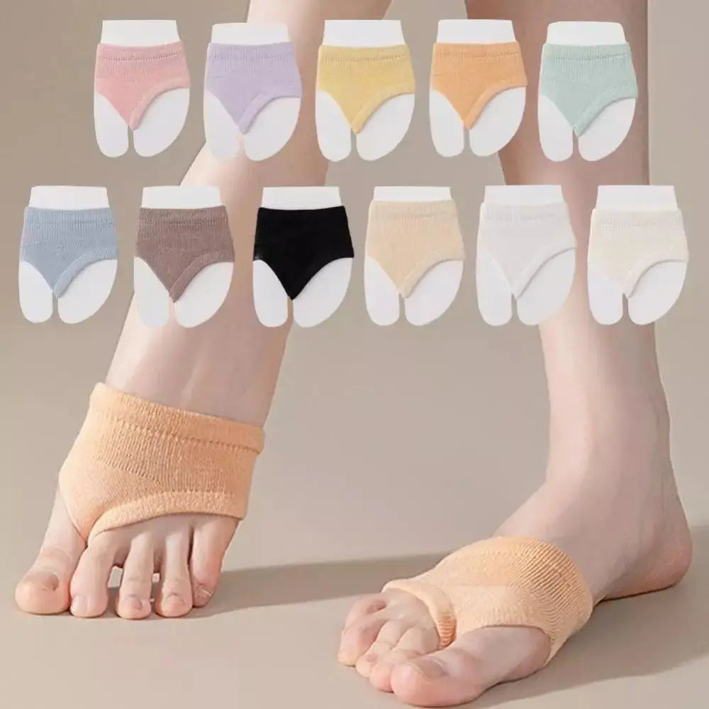 New Casual High Heels Forefoot Pad Socks Cotton Solid Color Flip-flop Toe Socks High Elasticity Breathable Boat Socks Oasis Select