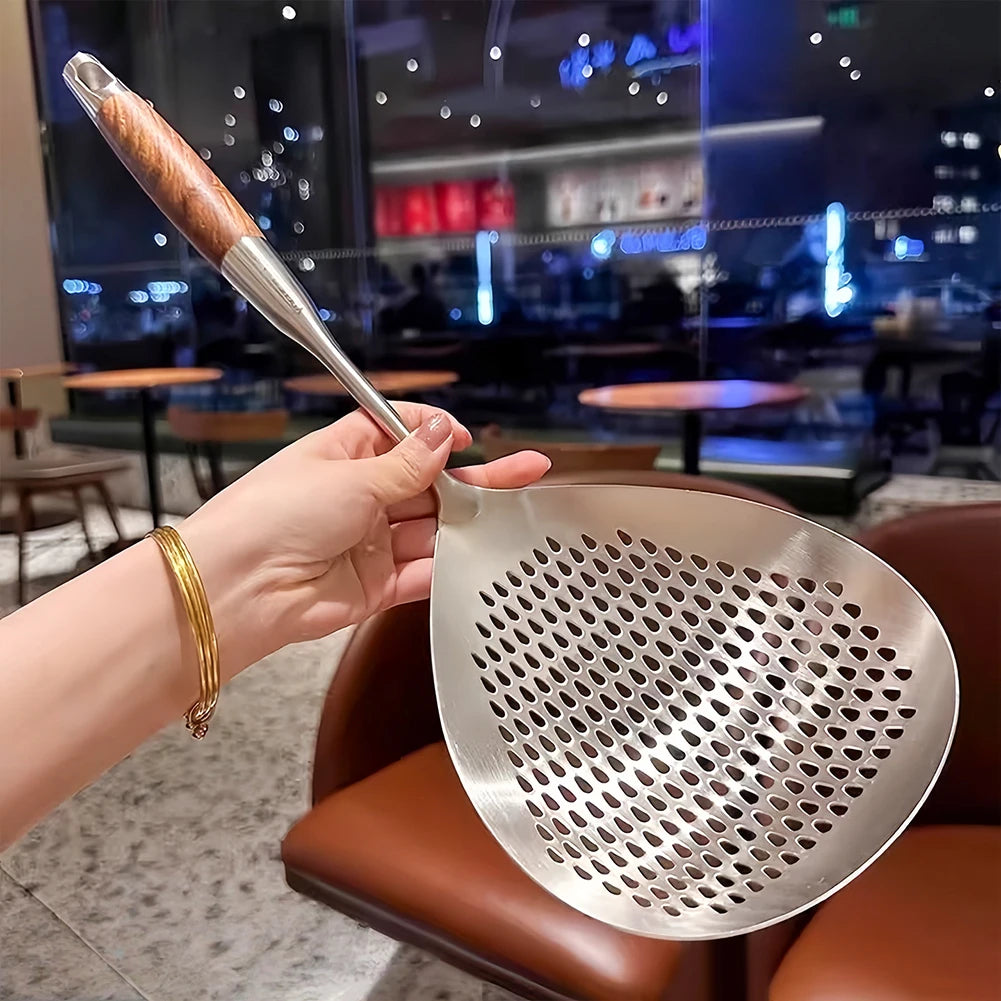 Large Stainless Steel Skimmer Strainer Spoon – 304 Grade