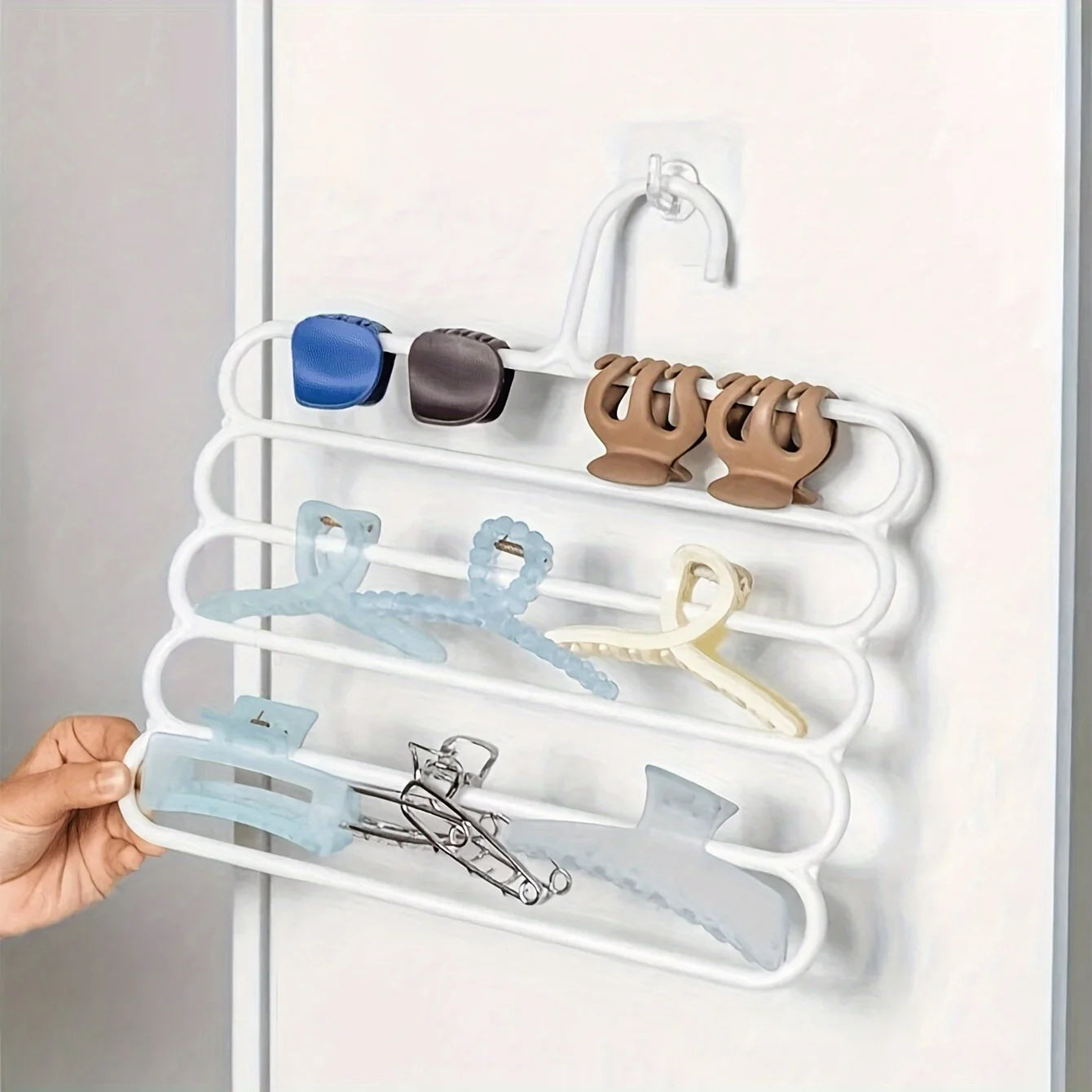 Versatile Wall-Mounted Hair Accessory Organizer - Large Capacity for Clips, Headbands & More - Perfect for Home & Dorms Oasis Select