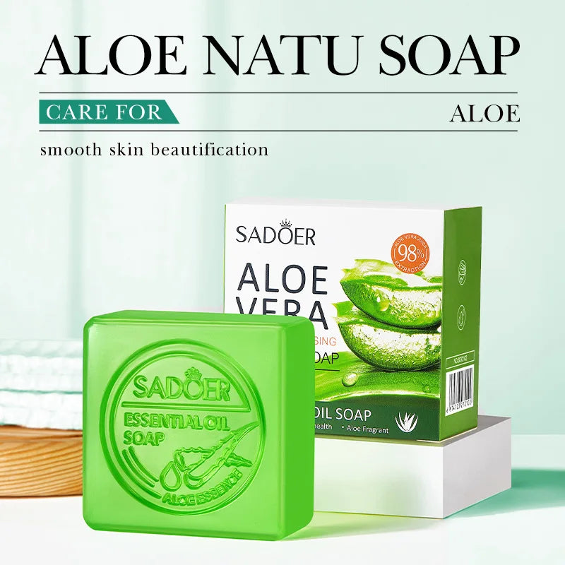 Aloe Vera Smooth Cleansing Natural Soap Cleansing Smooth Handmade Essential Oil Soap100g Oasis Select Default Title