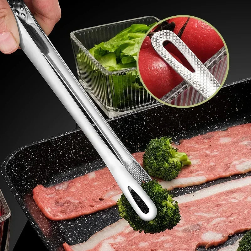 Economic Kitchen Tongs Stainless Steel Barbecue Tongs Clip BBQ Grill Meat Tongs Cooking Tweezers for Food Utensils Kitchen Tools Oasis Select
