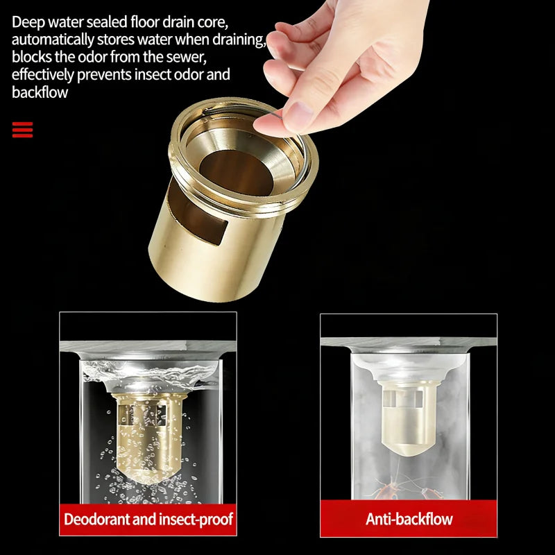 1PC Brass Floor Drains Core Deodorant Valve Strainer Plug Siphon Sink Filter for Shower Kitchen Balcony Washing Machine Hardware Oasis Select