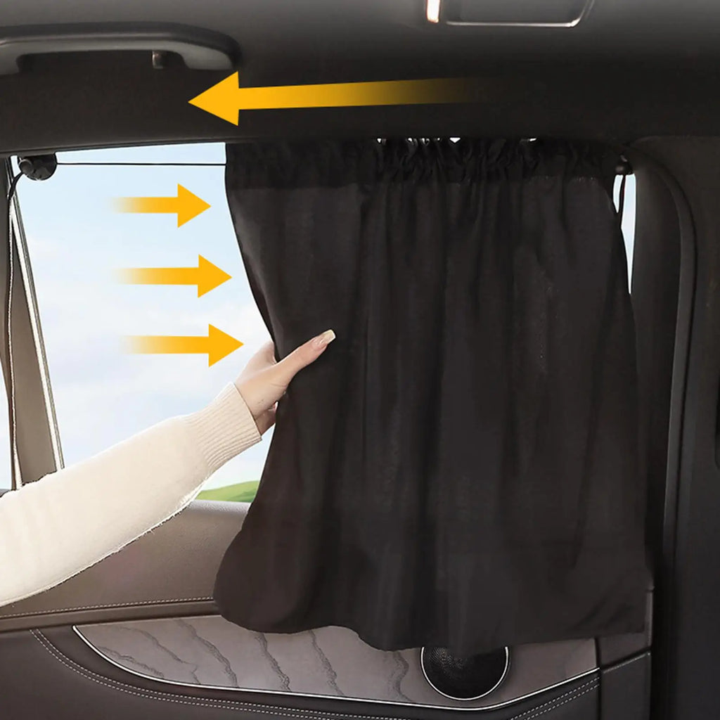 Car Curtains Suction Cup Blackout curtain Universal Sun Shade Cover Curtain Privacy Curtains UV Reflection Sunshade Protection Oasis Select
