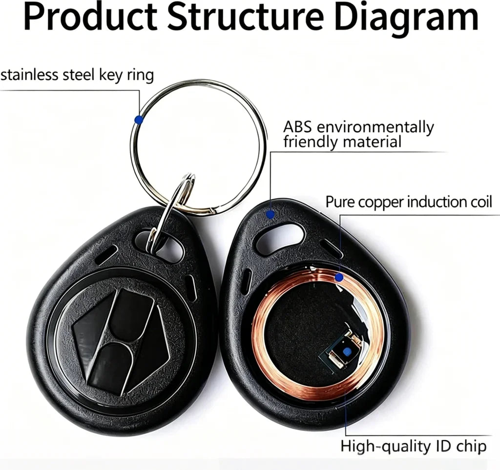 EM4305 T5577 125khz Copy Rewritable Writable Rewrite keyfob RFID Tag Key Ring Card Proximity Token Badge Duplicate Oasis Select