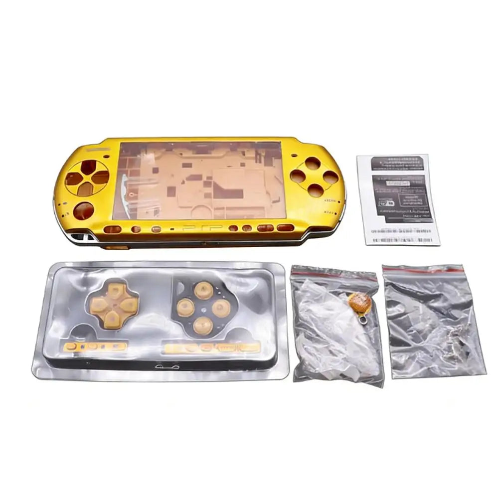 Full Replacement Housing Shell Kit for PSP 3000 Console Complete Case Cover With Buttons Screws DIY Repair Parts for PSP3000 03 Oasis Select golden
