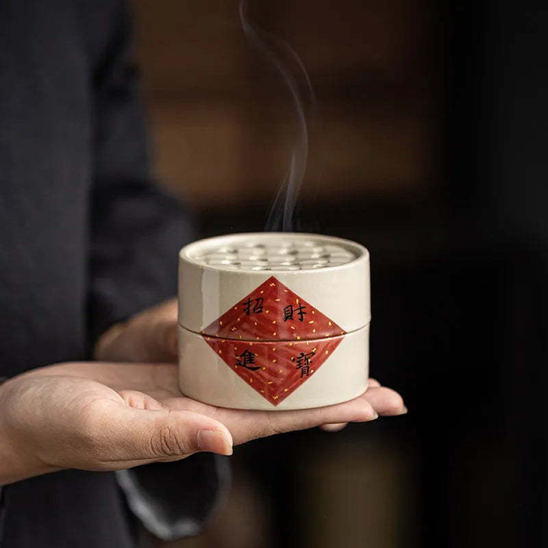 Fortune Themed Incense Burner for Home Ideal for Creating Pleasant Ambiance and Adding Festive Charm To Living Spaces Oasis Select