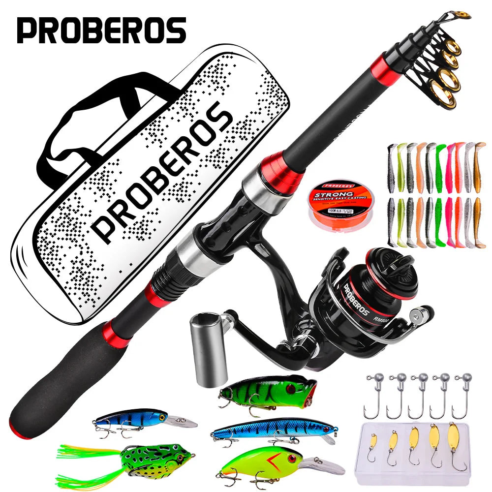 Luyahai fishing rod set, long throw spinning wheel fishing gear bag combination, complete set of carbon rod ultra light and ultr Oasis Select 3 1.8 m